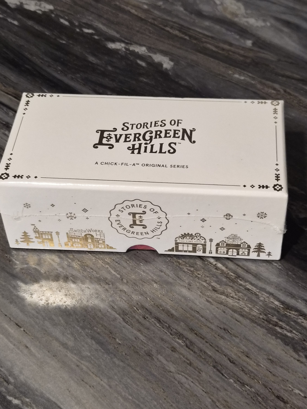 Stories of Evergreen Hills Decorative White Keepsake Box by